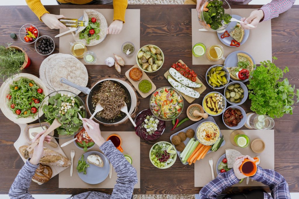 Friends dinner in the restaurant